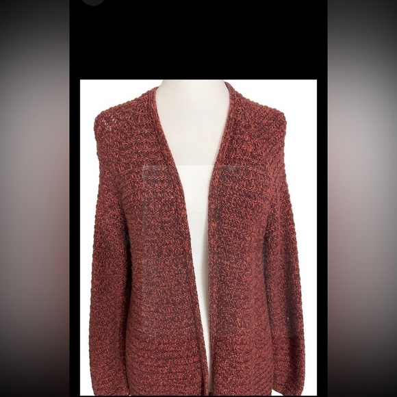 American Eagle Fall Tones Knit Open Front Cardigan Sweater Small - Picture 2 of 4